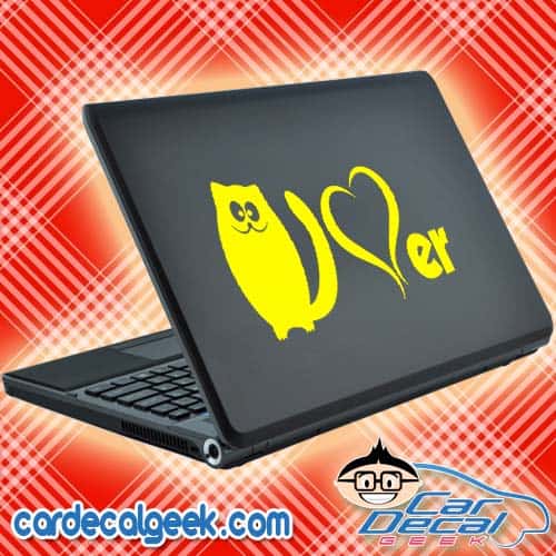 Cat Lover Laptop Decal Sticker Cat Lover Laptop Decal Sticker