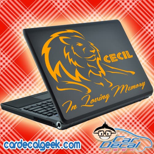 Cecil the Lion In Loving Memory Laptop Decal Sticker