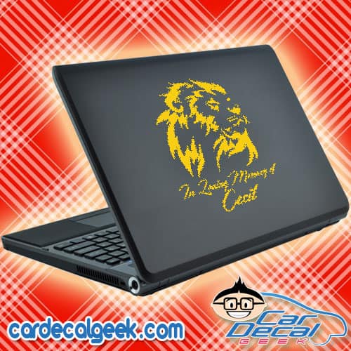 Cecil the Lion Memorial Laptop Decal Sticker