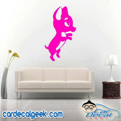 Standing Chihuahua Wall Decal Sticker Standing Chihuahua Wall Decal Sticker
