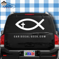 Christian Jesus Fish Symbol Car Window Decal Sticker