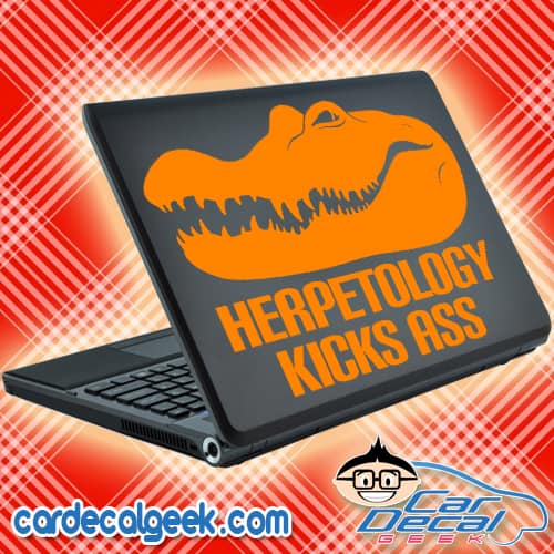 Crocodile / Alligator Head Herpetology Kicks Ass Laptop Decal Sticker