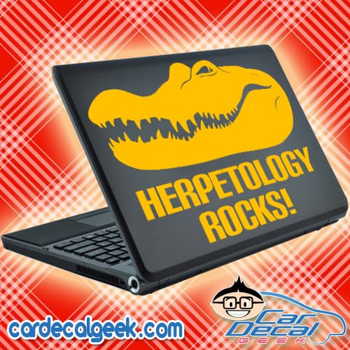 Crocodile / Alligator Head Herpetology Rocks! Laptop Decal Sticker