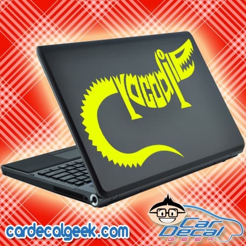 Crocodile Letters Laptop Decal Sticker