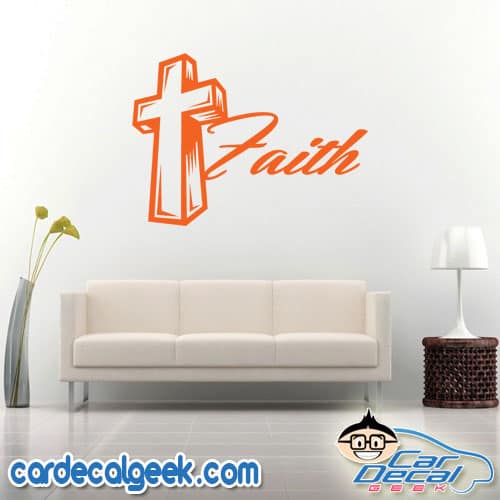 3D Cross Faith Wall Decal Sticker