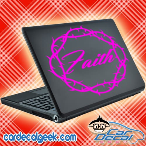 Crown of Thorns Faith Laptop Decal Sticker