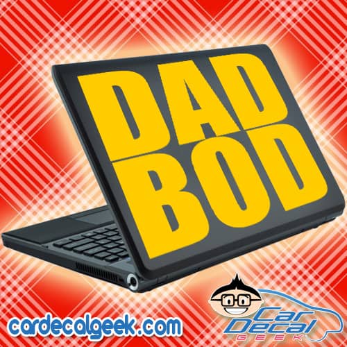 Dad Bod Laptop Decal Sticker