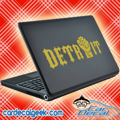 Detroit Fist Laptop Decal Sticker