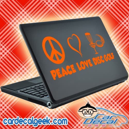 Peace Love Disc Golf Laptop Decal Sticker