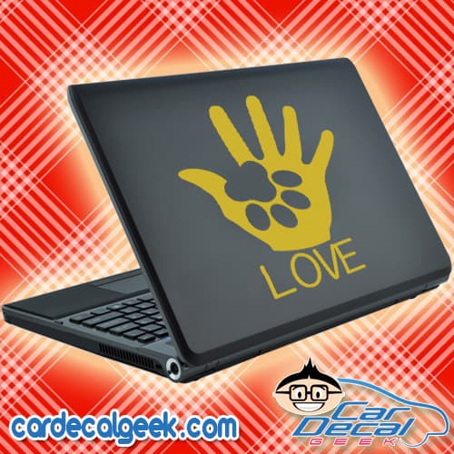 Dog Paw Puppy Love Laptop Decal Sticker