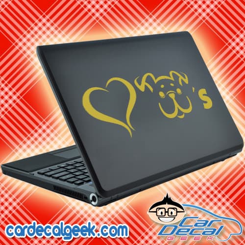 Love Dogs Laptop Decal Sticker