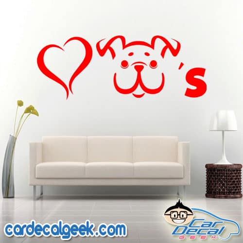 Love Dogs Wall Decal Sticker