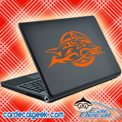Tribal Dolphin Laptop Decal Sticker