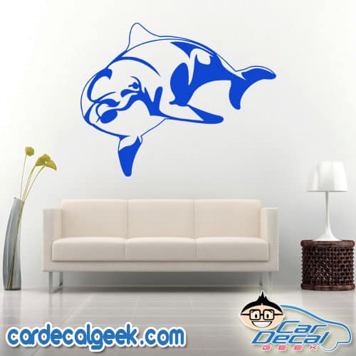 Awesome Dolphin Wall Decal Sticker