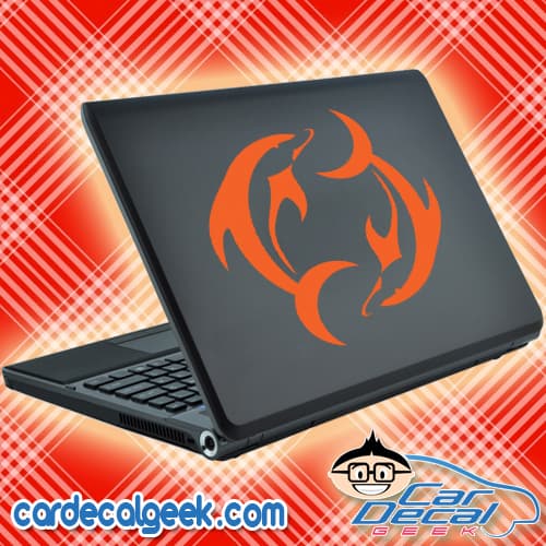 Dolphins Yin Yang Laptop Decal Sticker