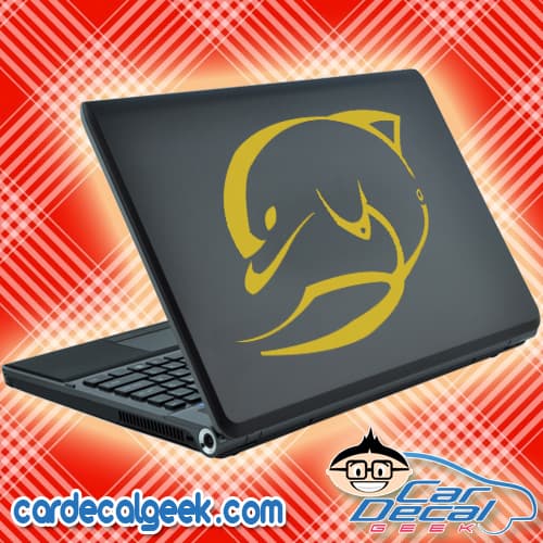 Abstract Dolphin Laptop Decal Sticker