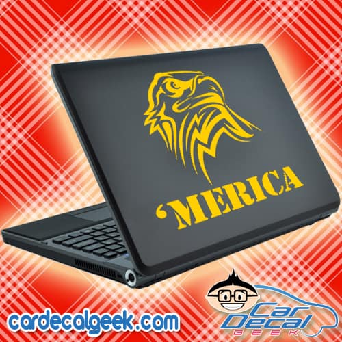Awesome USA 'Merica Eagle Head Laptop Decal Sticker
