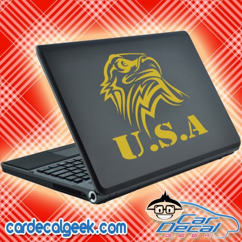 Awesome USA Eagle Head Laptop Decal Sticker