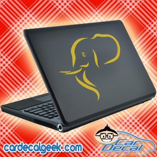 Cool Elephant Head Laptop Decal Sticker