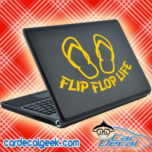 Flip Flop Life Laptop Decal Sticker