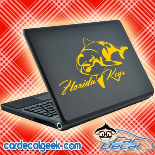 Florida Keys Dolphin Laptop Decal Sticker