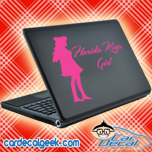 Florida Keys Girl Laptop Decal Sticker