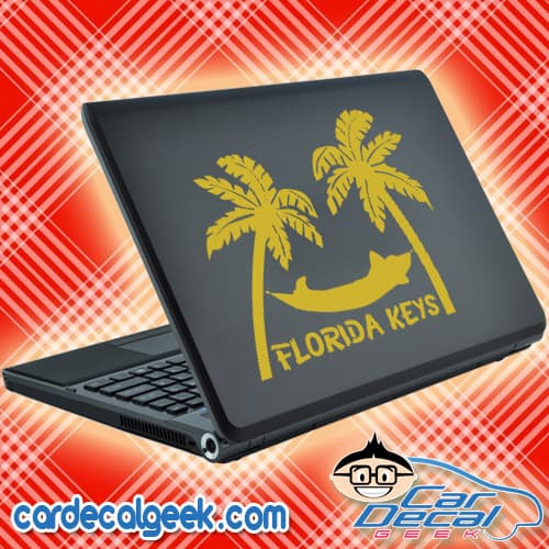 Florida Keys Tropical Hammock Laptop Decal Sticker