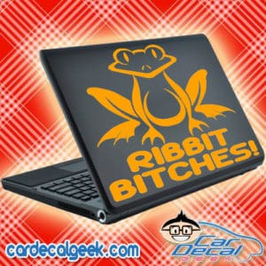 Frog Ribbit Bitches Car Window Decal Sticker Graphic