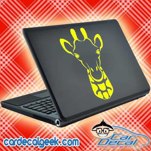Giraffe Head Laptop Decal Sticker