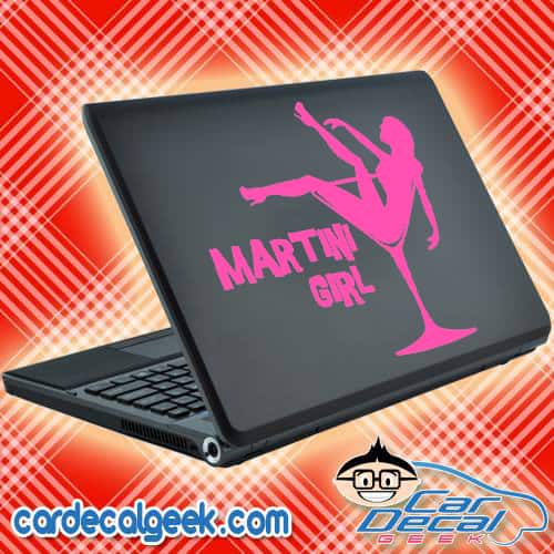 Martini Girl Laptop Decal Sticker