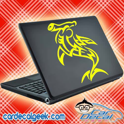 Tribal Hammerhead Shark Laptop Decal Sticker
