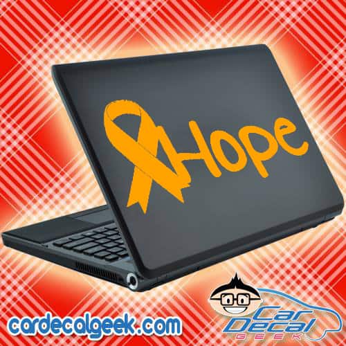 Cancer Ribbon Hope Laptop Decal Sticker