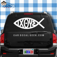 IXOYE Jesus Christian Fish Symbol Car Window Decal Sticker