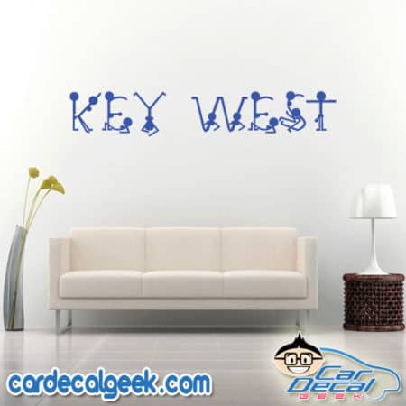 Key West Naked People Vinyl Car Window Decal Sticker