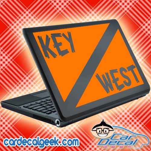 Key West Scuba Dive Flag Laptop Decal Sticker