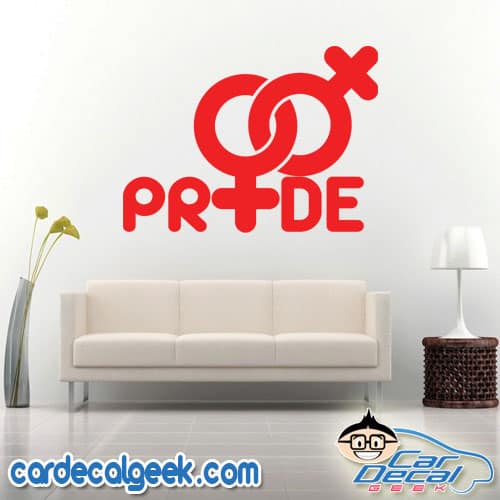 Lesbian Pride Wall Decal Sticker