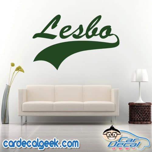 Lesbo Athletic Wall Decal Sticker Lesbo Athletic Wall Decal Sticker