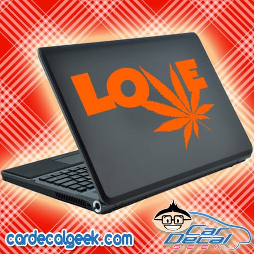 Marijuana Love Laptop Decal Sticker