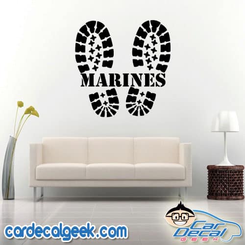 Marines Combat Boots Wall Decal Sticker Marines Combat Boots Wall Decal Sticker