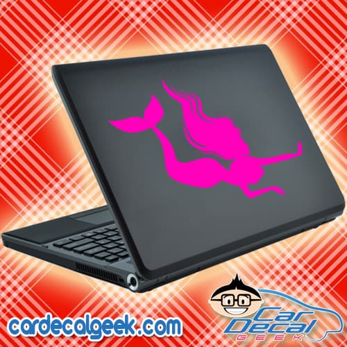 Swimming Mermaid Laptop Decal Sticker