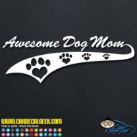 Awesome Dog Mom Athletic Decal Sticker