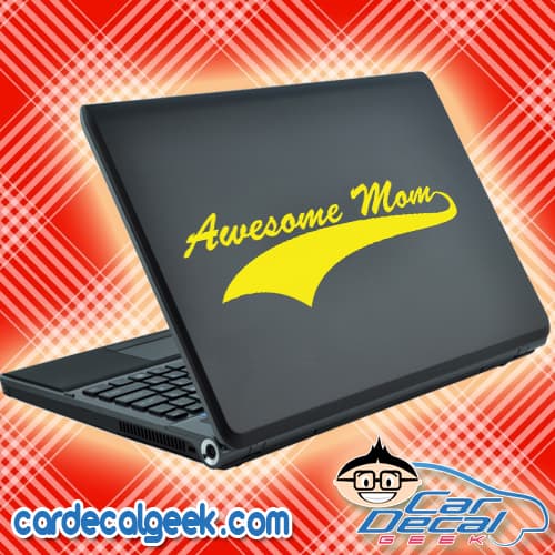 Awesome Mom Laptop MacBook Decal Sticker