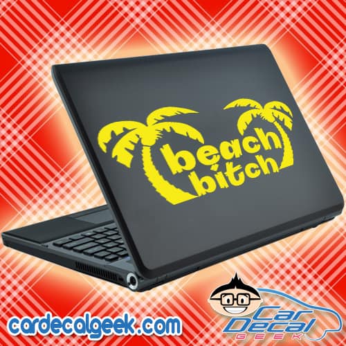 Beach Bitch Palm Trees Laptop MacBook Decal Sticker Beach Bitch Palm Trees Laptop MacBook Decal Sticker