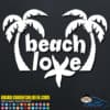 Beach Love Sea Star Palm Trees Decal Sticker