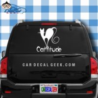 Cattitude Cat Car Window Decal Sticker