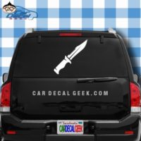 Combat Hunting Knife Car Window Decal Sticker