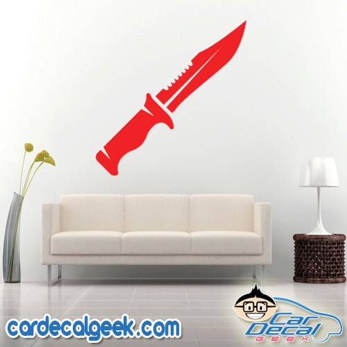 Combat Hunting Knife Wall Decal Sticker