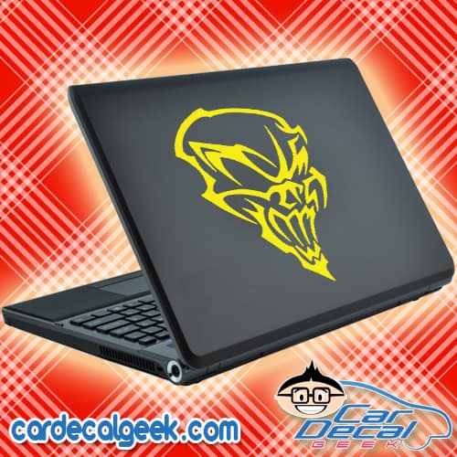 Creepy Awesome Skull Laptop MacBook Decal Sticker