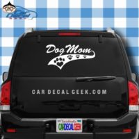 Dog Mom Athletic Car Window Decal Sticker