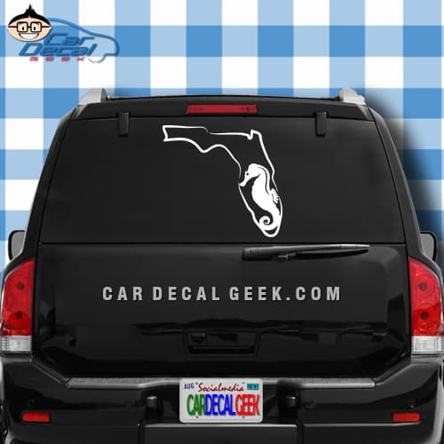 Florida Sea Horse Car Window Decal Sticker